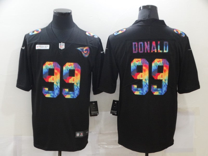 Men's Los Angeles Rams #99 Aaron Donald Black Player Game jersey