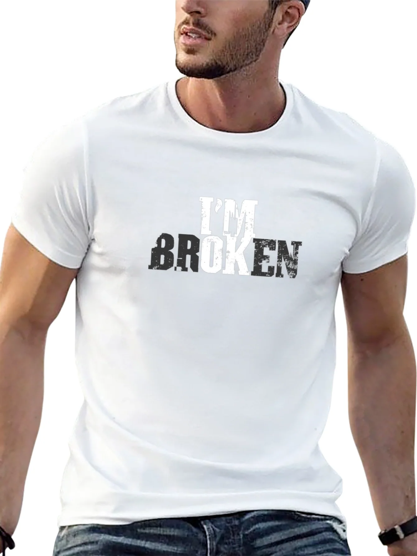 Im Broken Graphic T-Shirt - Distressed Print