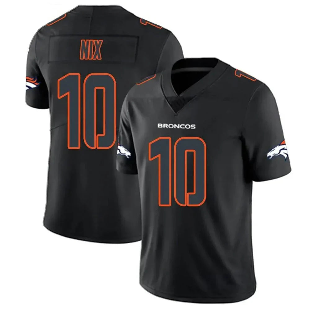Bo Nix Denver Broncos Jersey - Carbon Black