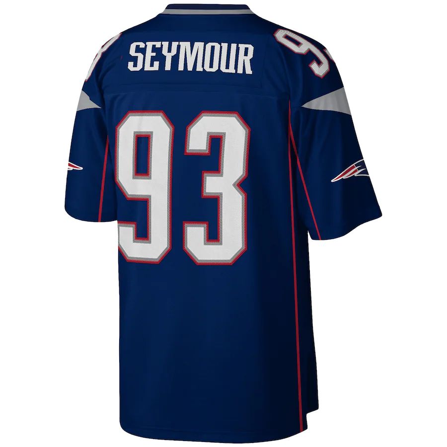 NE.Patriots #93 Richard Seymour Navy 2003 Legacy Replica Jersey Stitched American Football Jerseys