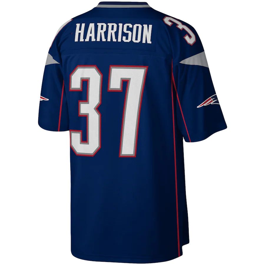 NE.Patriots #37 Rodney Harrison Navy Legacy Replica Jersey Stitched American Football Jerseys