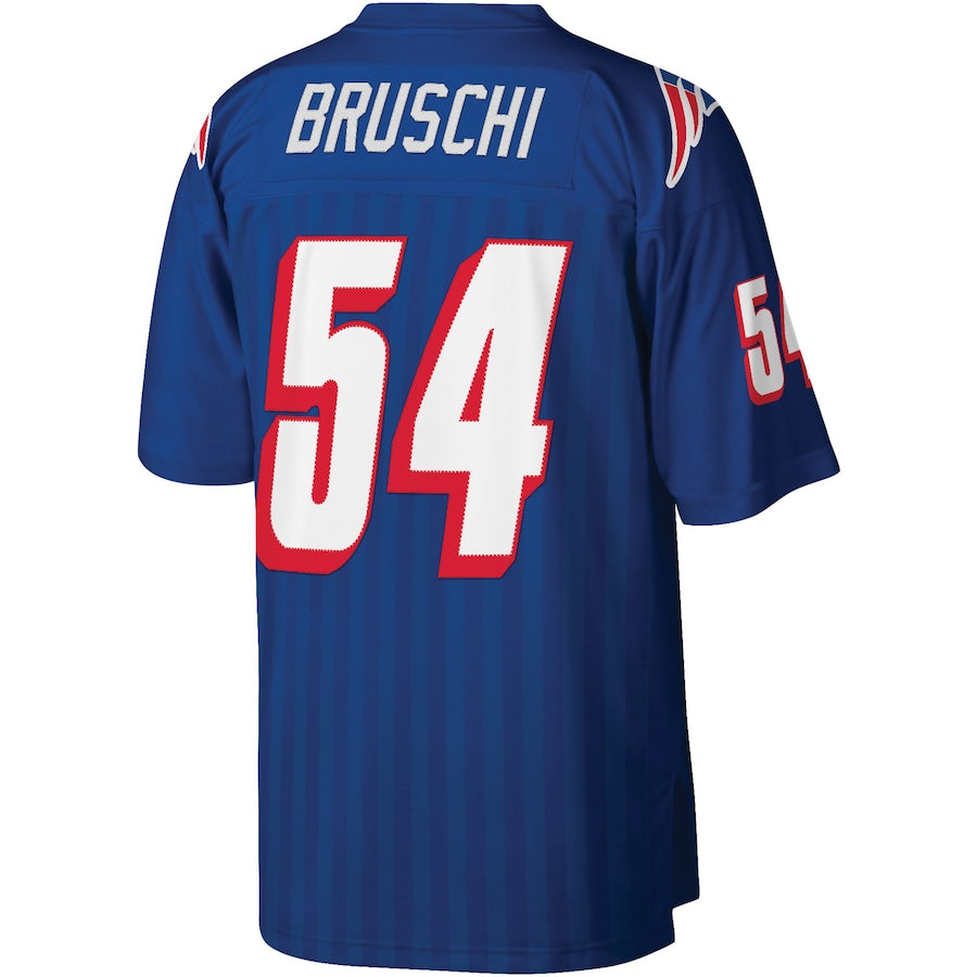 NE.Patriots #54 Tedy Bruschi Royal Legacy Replica Jersey Stitched American Football Jerseys