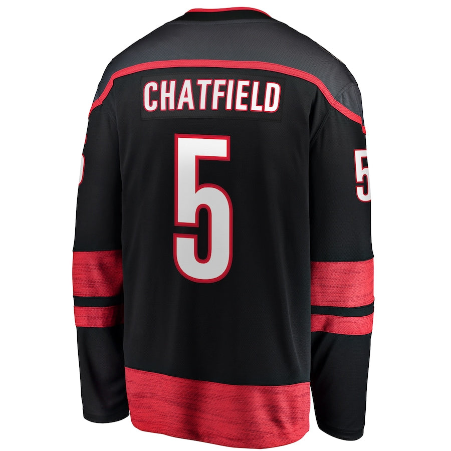 Jalen Chatfield Carolina Hurricanes Home Premier Breakaway Jersey - Black