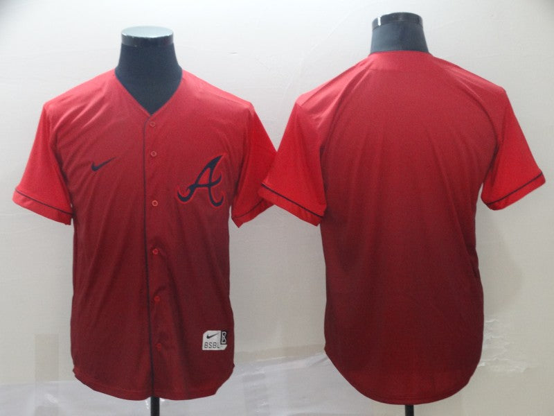 Men's Atlanta Braves Red Blank Replica Team jersey