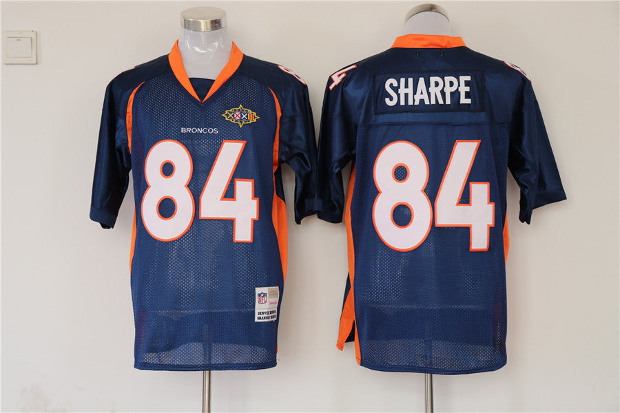 Men's Denver Broncos Shannon Sharpe Navy Legacy Replica Jersey1