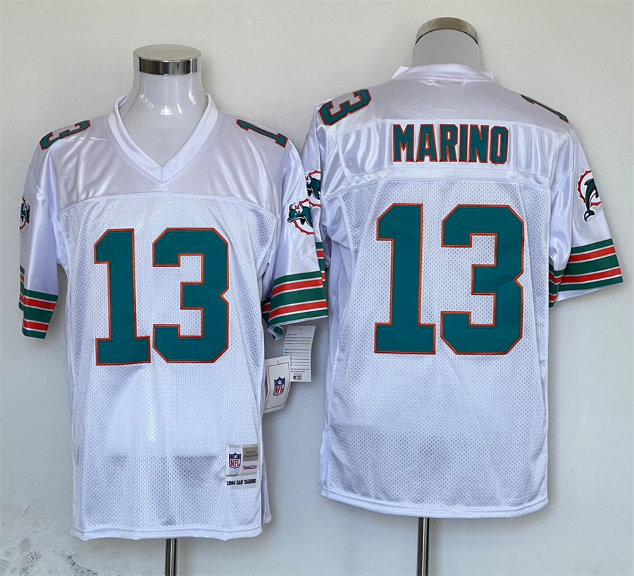Men's Miami Dolphins Dan Marino White Legacy Replica Jersey1