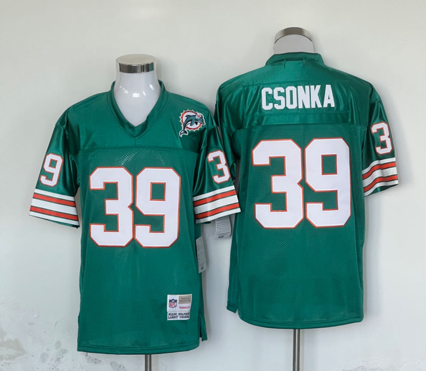Men's Miami Dolphins Larry Csonka Aqua Legacy Replica Jersey1