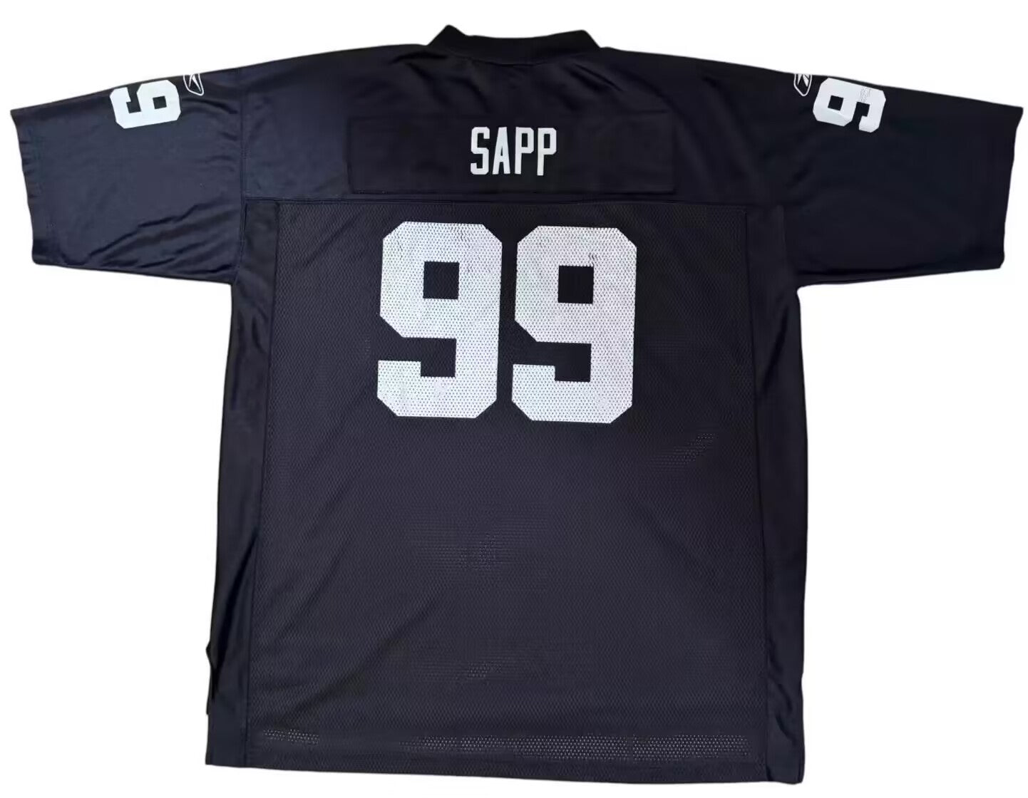 Men's Oakland Raiders Warren Sapp Black Legacy Replica Jersey1