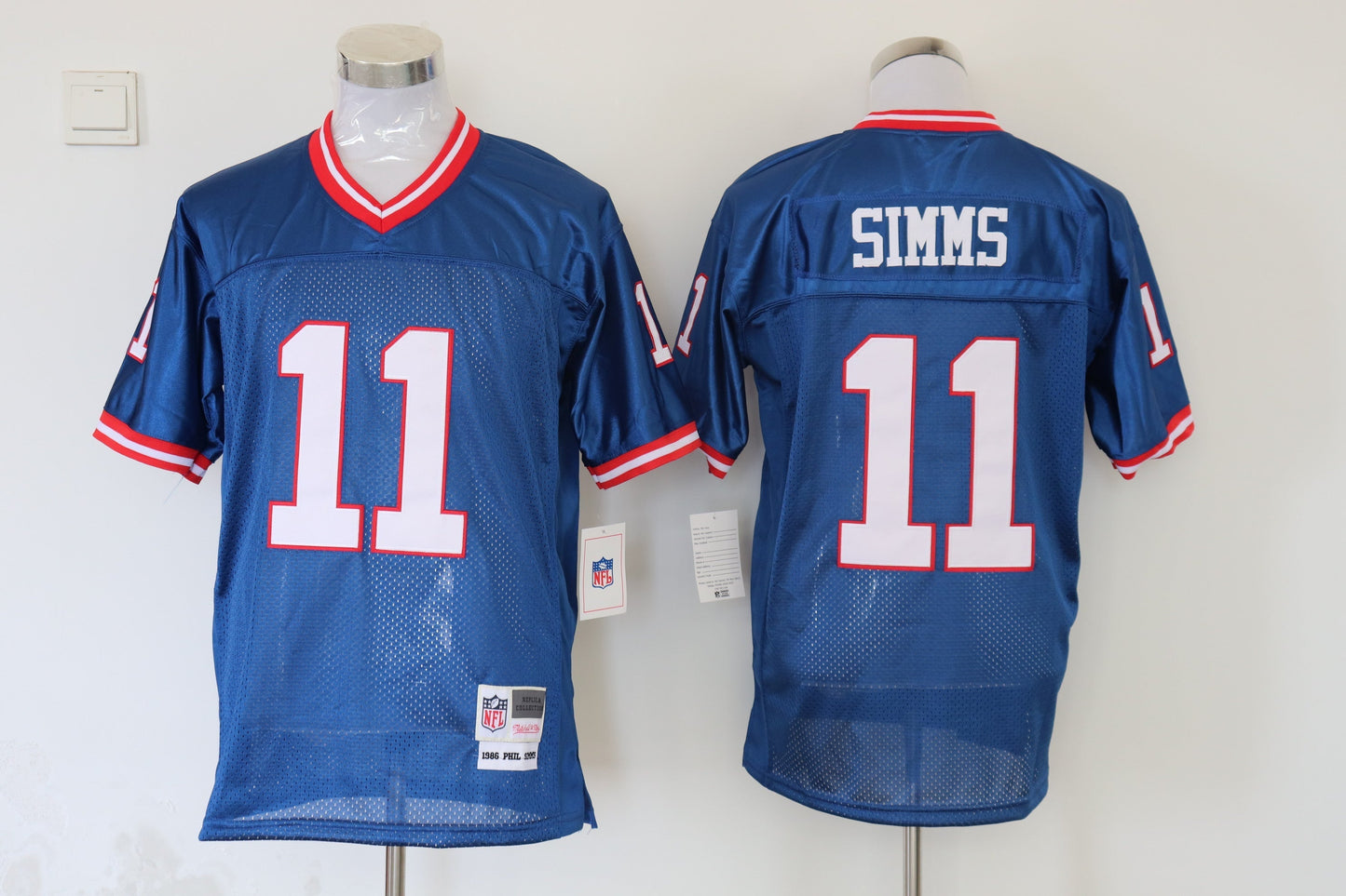 Men's New York Giants Phil Simms Royal Legacy Replica Jersey1