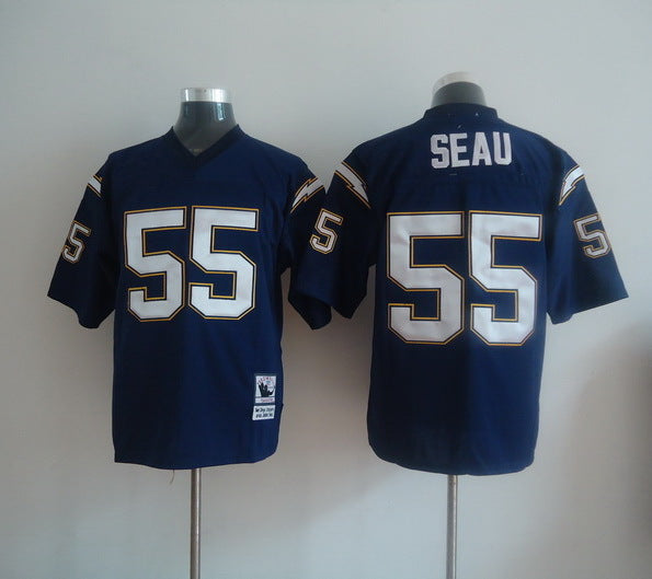 Men's San Diego Chargers Junior Seau Royal Legacy Replica Jersey1