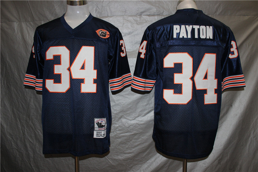 Men's Chicago Bears Walter Payton Navy Legacy Replica Player Jersey1