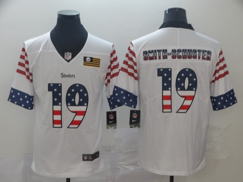 Men's Pittsburgh Steelers JuJu Smith-Schuster #19 White Authentic Game jersey