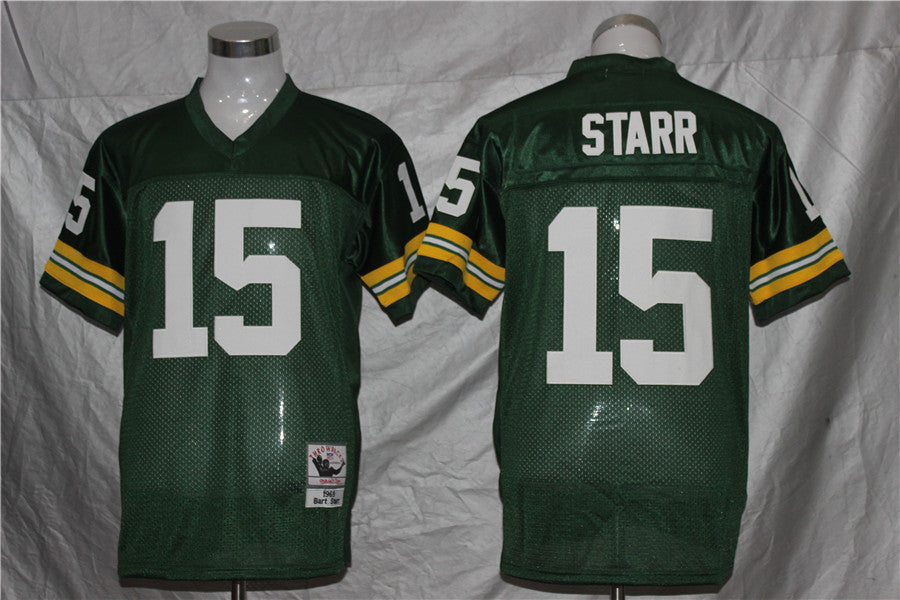 Men's Green Bay Packers Bart Starr Green Legacy Replica Jersey1