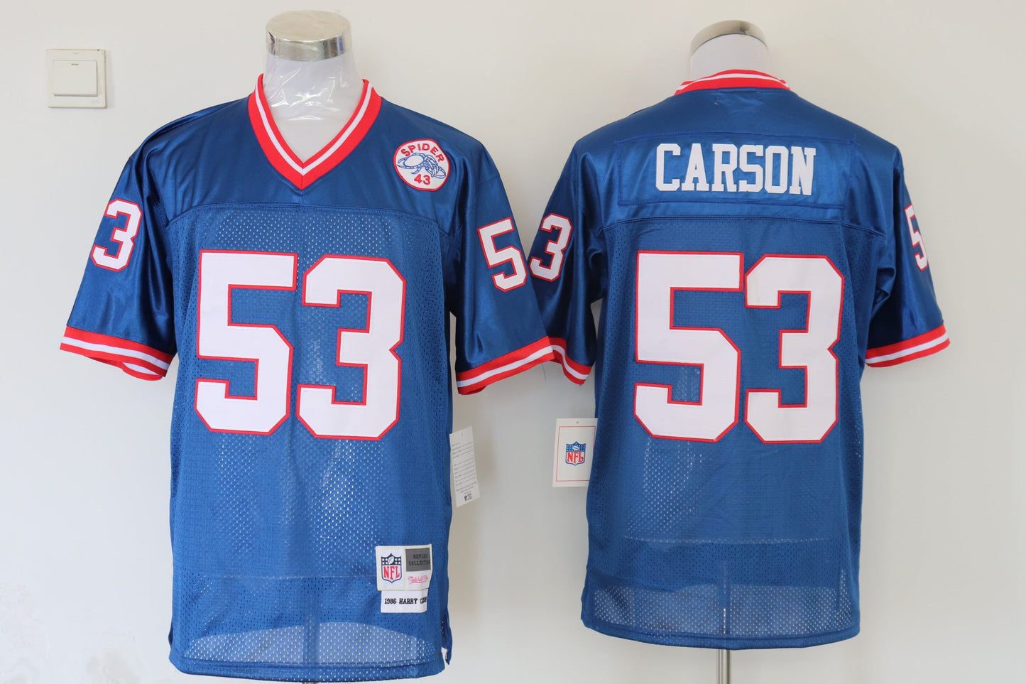 Men's New York Giants Harry Carson Royal Legacy Replica Jersey1