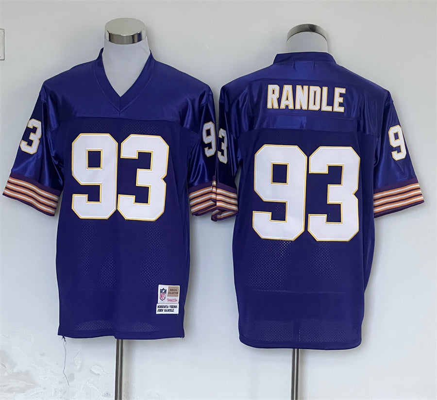 Men's Minnesota Vikings John Randle Purple Legacy Replica Jersey1