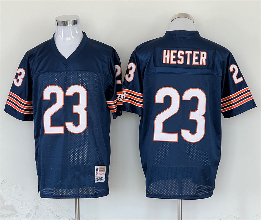 Men's Chicago Bears Devin Hester Navy Legacy Replica Jersey1