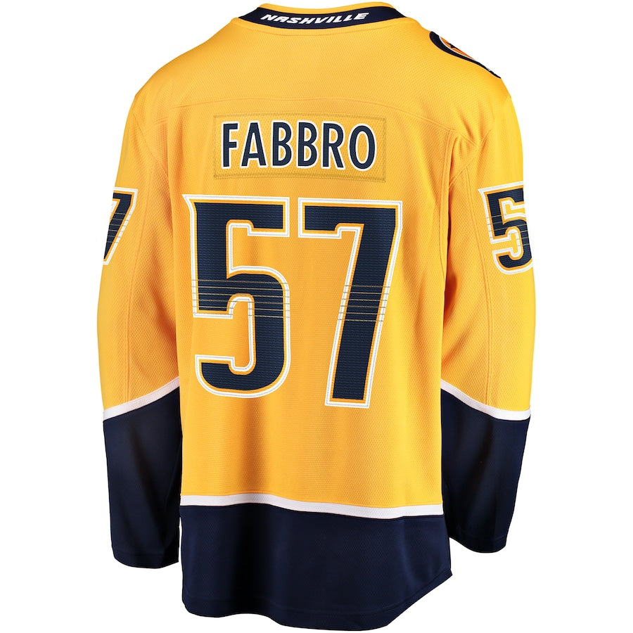Dante Fabbro Nashville Predators Replica Jersey - Gold