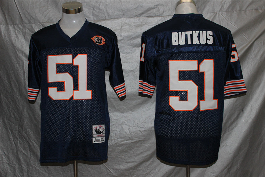 Men's Chicago Bears Dick Butkus Navy Legacy Replica Jersey1