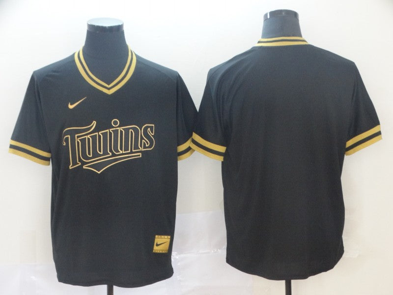 Men's Minnesota Twins Black Replica Player Blank jersey