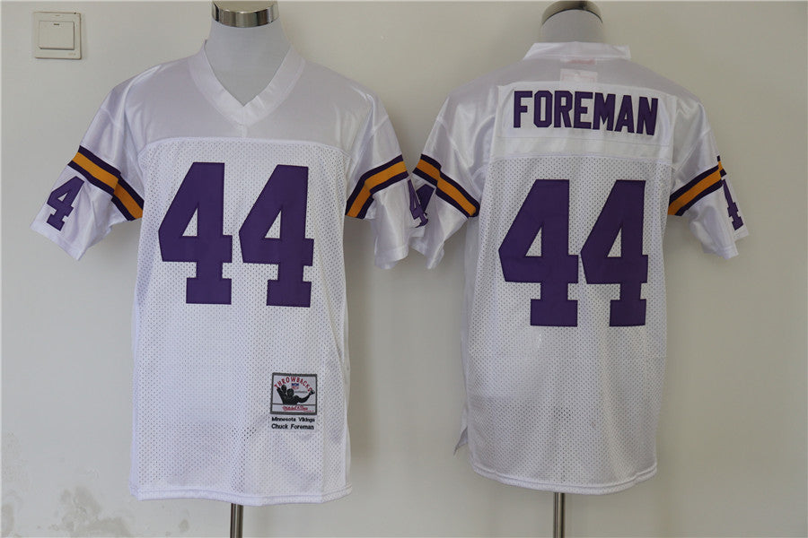 Men's Minnesota Vikings Chuck Foreman White Legacy Replica Jersey1