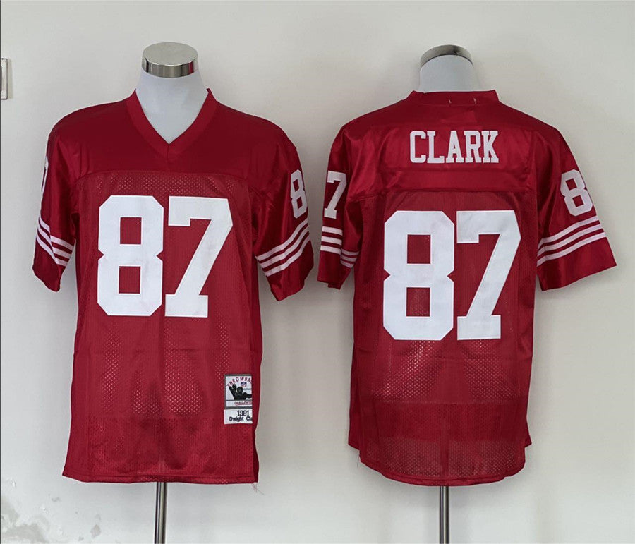 Men's San Francisco 49ers Dwight Clark Scarlet Legacy Replica Player jersey