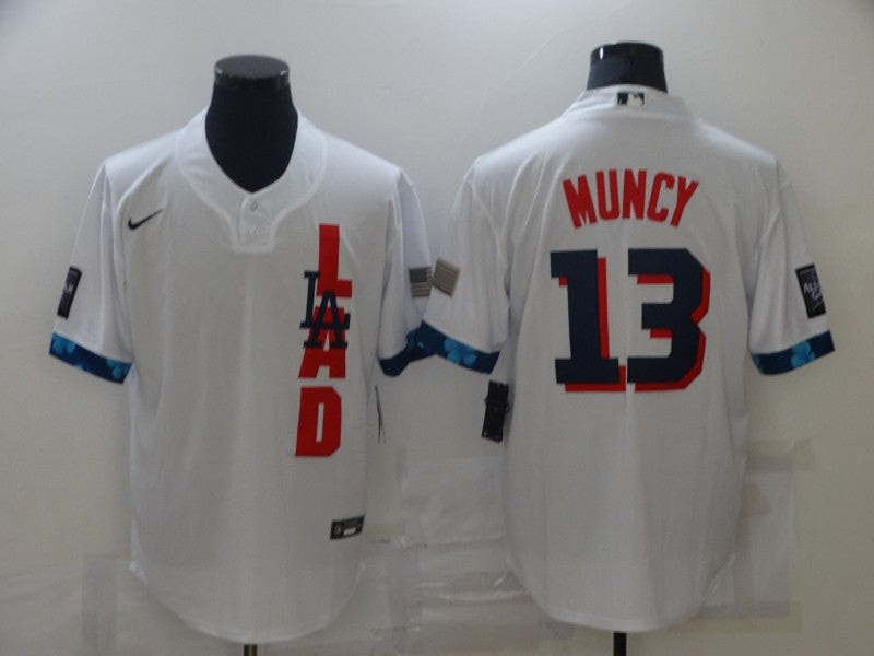 Men's Los Angeles Dodgers Max Muncy #13 White All Star Player jersey