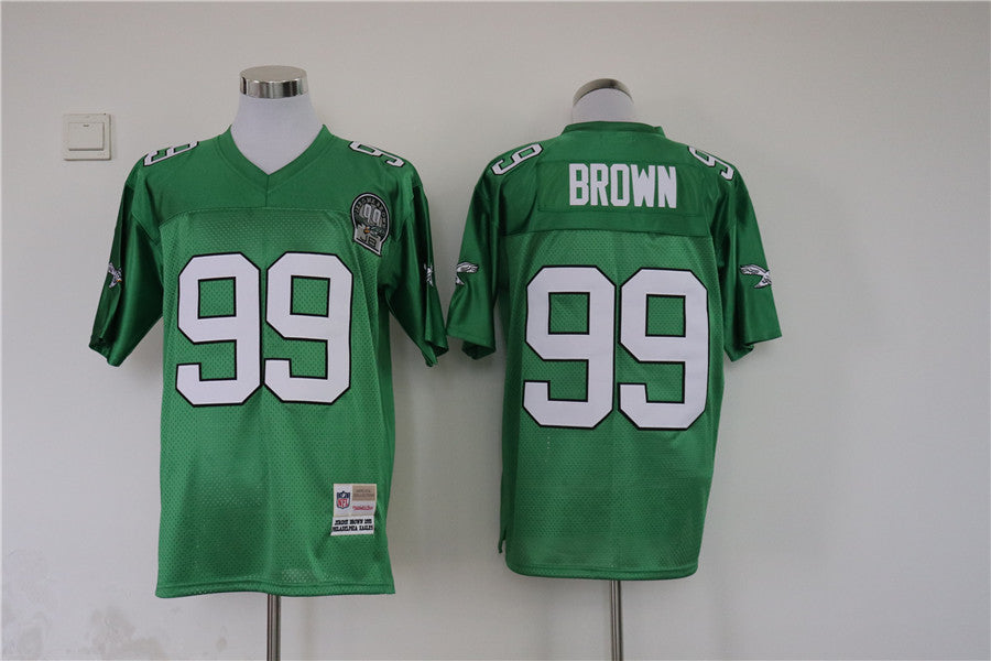 Men's Philadelphia Eagles Jerome Brown Kelly Green Legacy Replica Jersey1