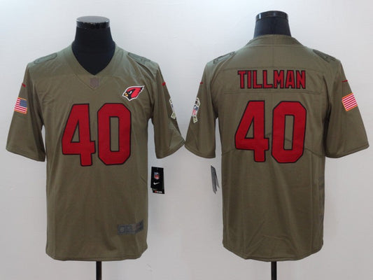 Men's Arizona Cardinals Pat Tillman #40 Brown Player Game Jersey1