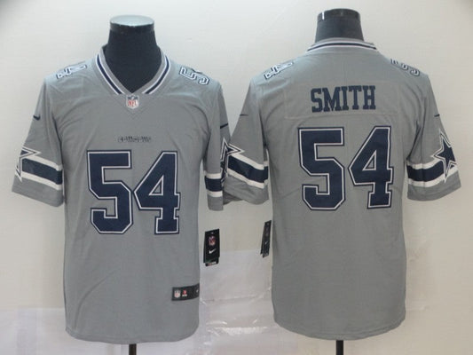 Men's Dallas Cowboys Jaylon Smith #54 Gray Inverted Legend Jersey1
