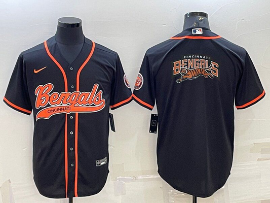 Men's Cincinnati Bengals Black Fashion Jersey1