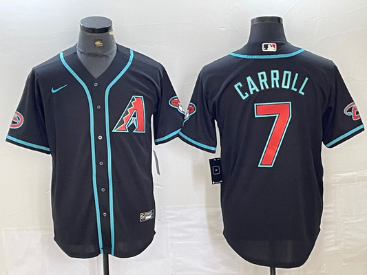 Men's Arizona Diamondbacks Corbin Carroll #7 Black Replica Player jersey