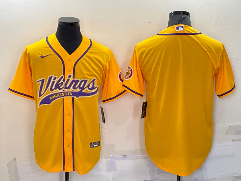 Men's Minnesota Vikings Yellow Blank jersey