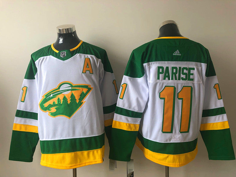 Men's Minnesota Wild Zach Parise #11 White Breakaway Player jersey