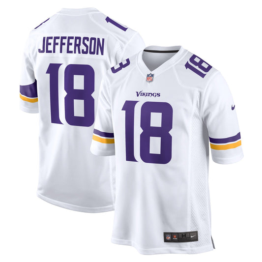 Justin Jefferson Minnesota Vikings Nike Game   Jersey - WhiteYOUTH