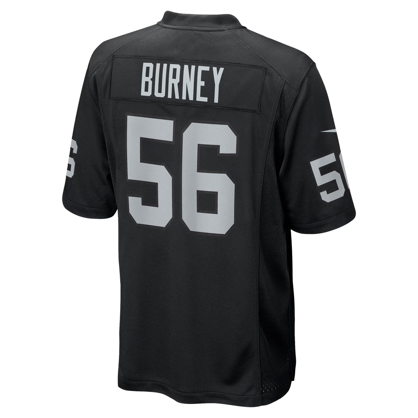 Las Vegas Raiders Amari Burney Black Team Game Jersey