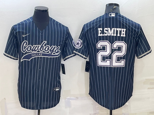 Men's Dallas Cowboys Emmitt Smith #22 Navy Player Jersey1 Joint Edition