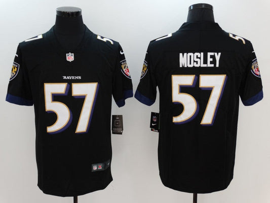 Men's Baltimore Ravens C.J. Mosley #57 Black Player Game Jersey1