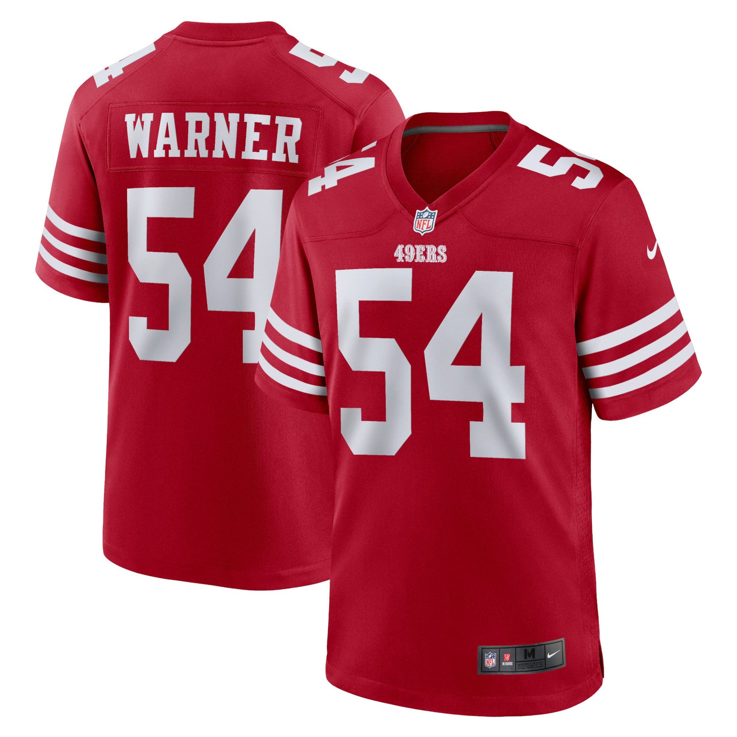 San Francisco 49ers Fred Warner Scarlet Player Game Jersey