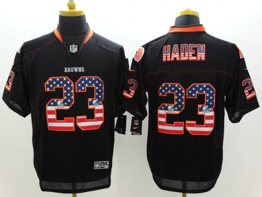 Men's Cleveland Browns Joe Haden #23 Black Game Jersey1