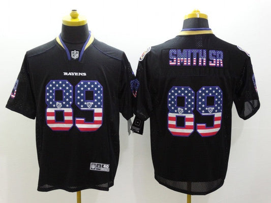 Men's Baltimore Ravens Steve Smith Sr #89 Black Game Jersey1