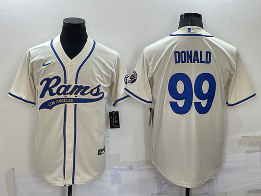 Men's Los Angeles Rams Aaron Donald #99 Bone Game jersey Joint Edition