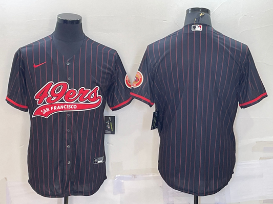 Men's San Francisco 49ers Black Blank Player jersey