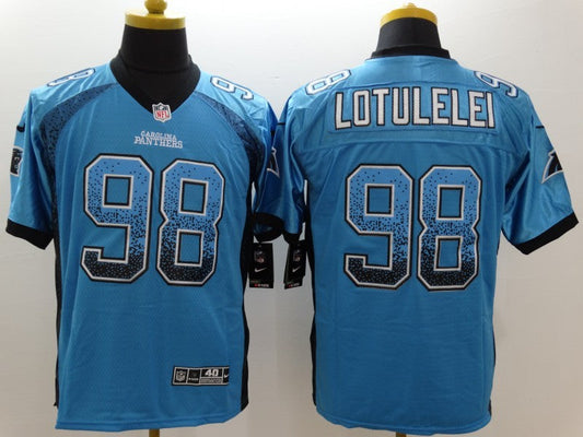 Men's Carolina Panthers Star Lotulelei #98 Blue Game Jersey1