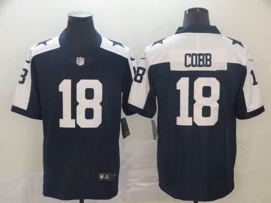 Men's Dallas Cowboys Randall Cobb #18 Navy Game Jersey1