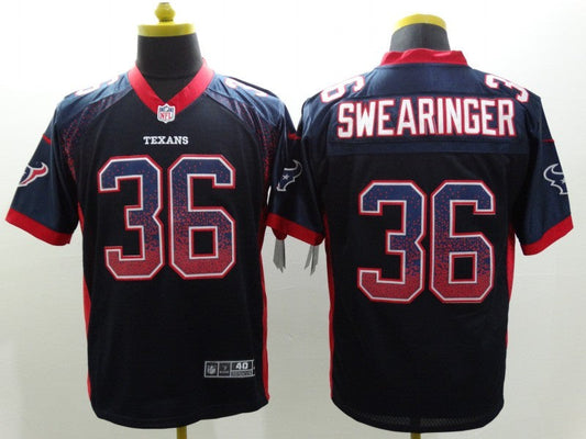 Men's Houston Texans D. J. Swearinger #36 Navy Game Jersey1
