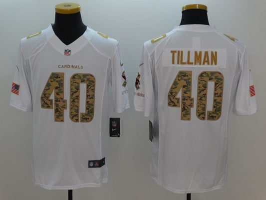 Men's Arizona Cardinals Pat Tillman #40 White Player Game Jersey1