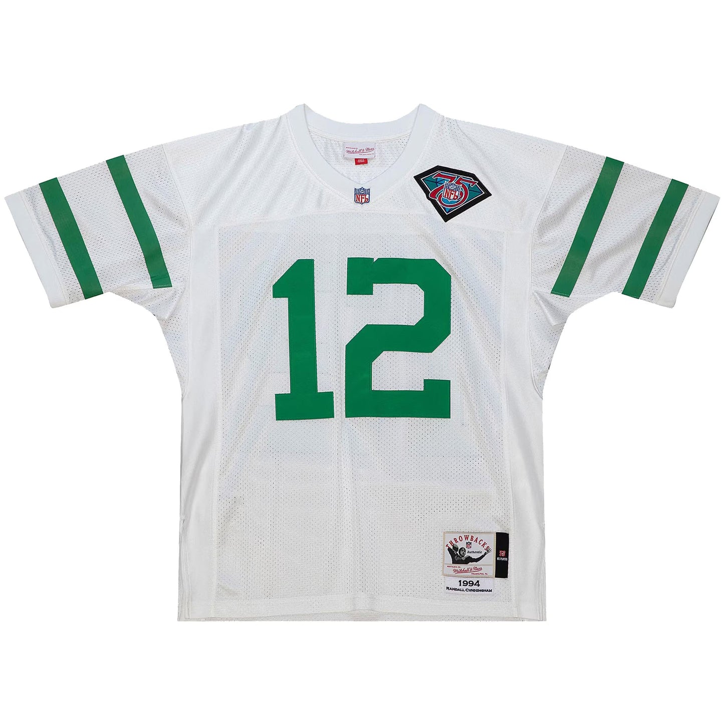 Philadelphia Eagles 1994 Randall Cunningham Mitchell & Ness White Authentic Throwback Retired Player Jersey