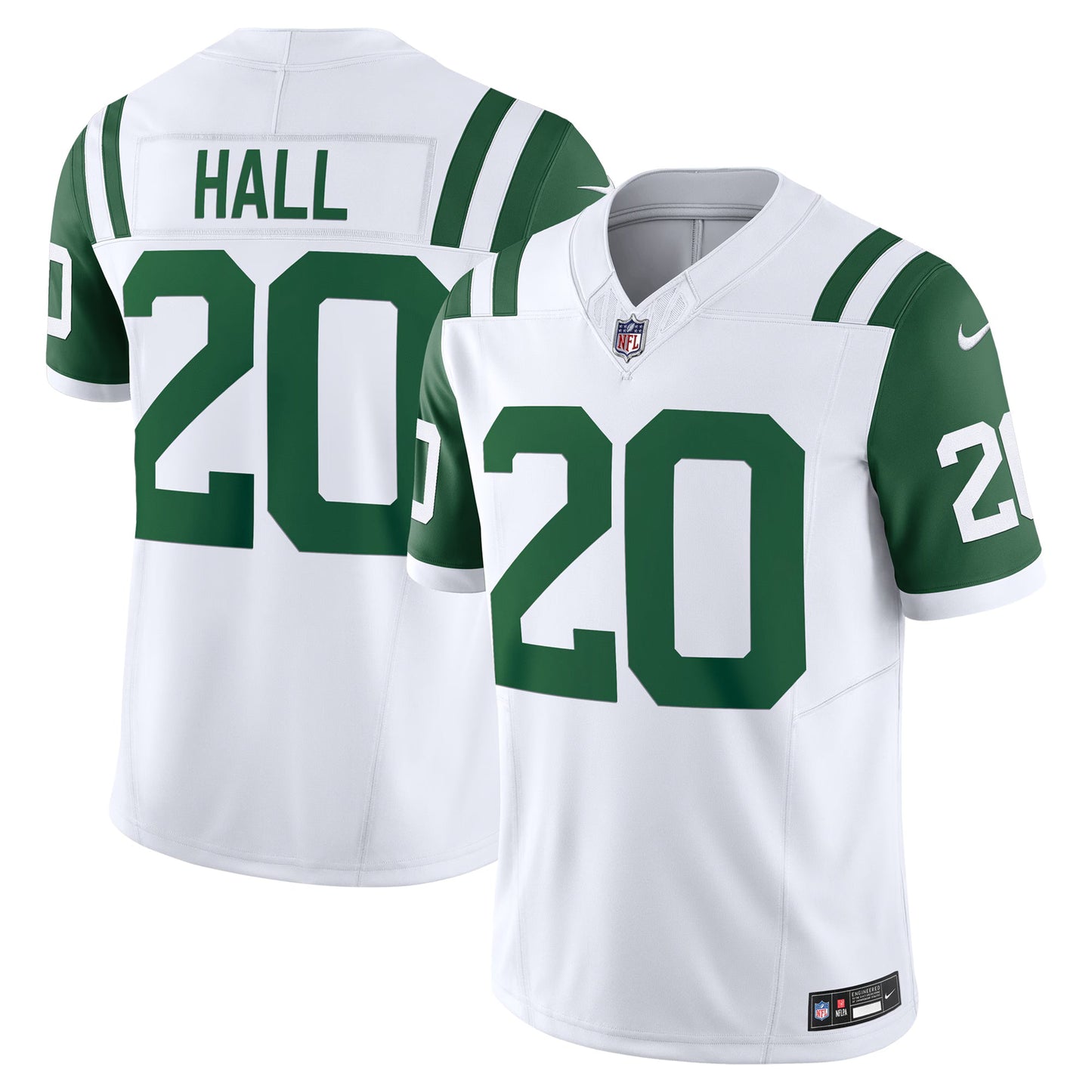 New York Jets Breece Hall White Classic Alternate Vapor F.U.S.E. Limited Jersey