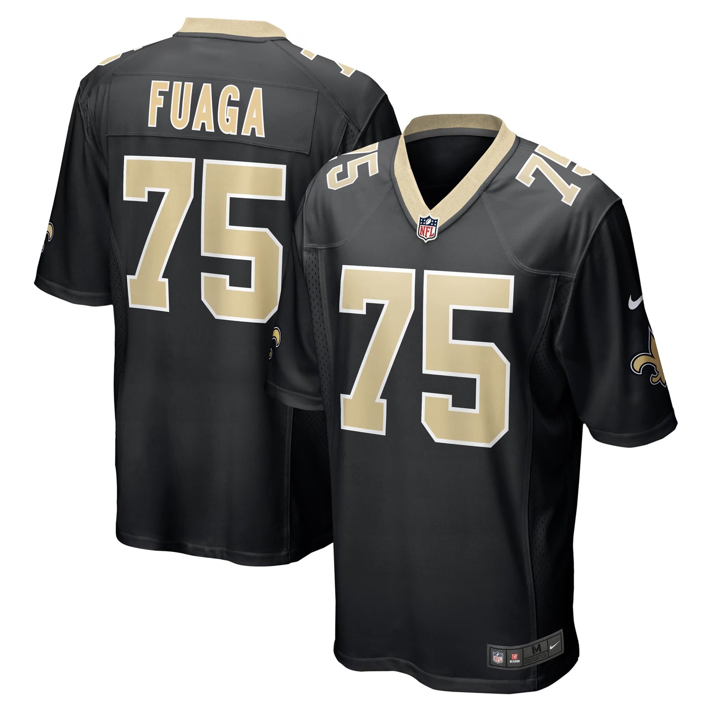 New Orleans Saints Taliese Fuaga Black Player Game Jersey