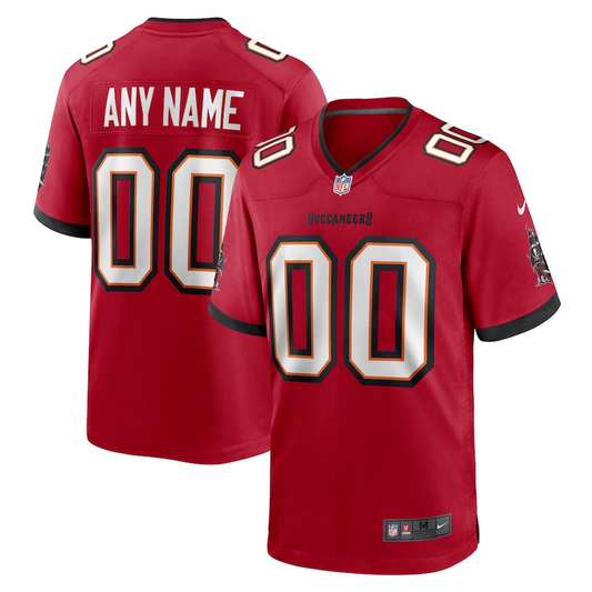 Custom Tampa Bay Buccaneers Red Game jersey